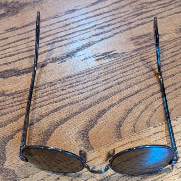 Vintage Ray-Ban Sidestreet Black Round Mirrored Sunglasses - Picture 3 of 6